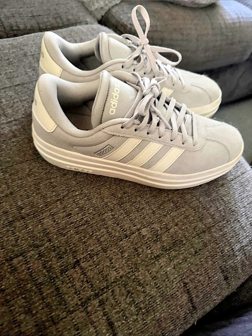 adidas Gazelle Bold Grey White (Women's) Sneakers